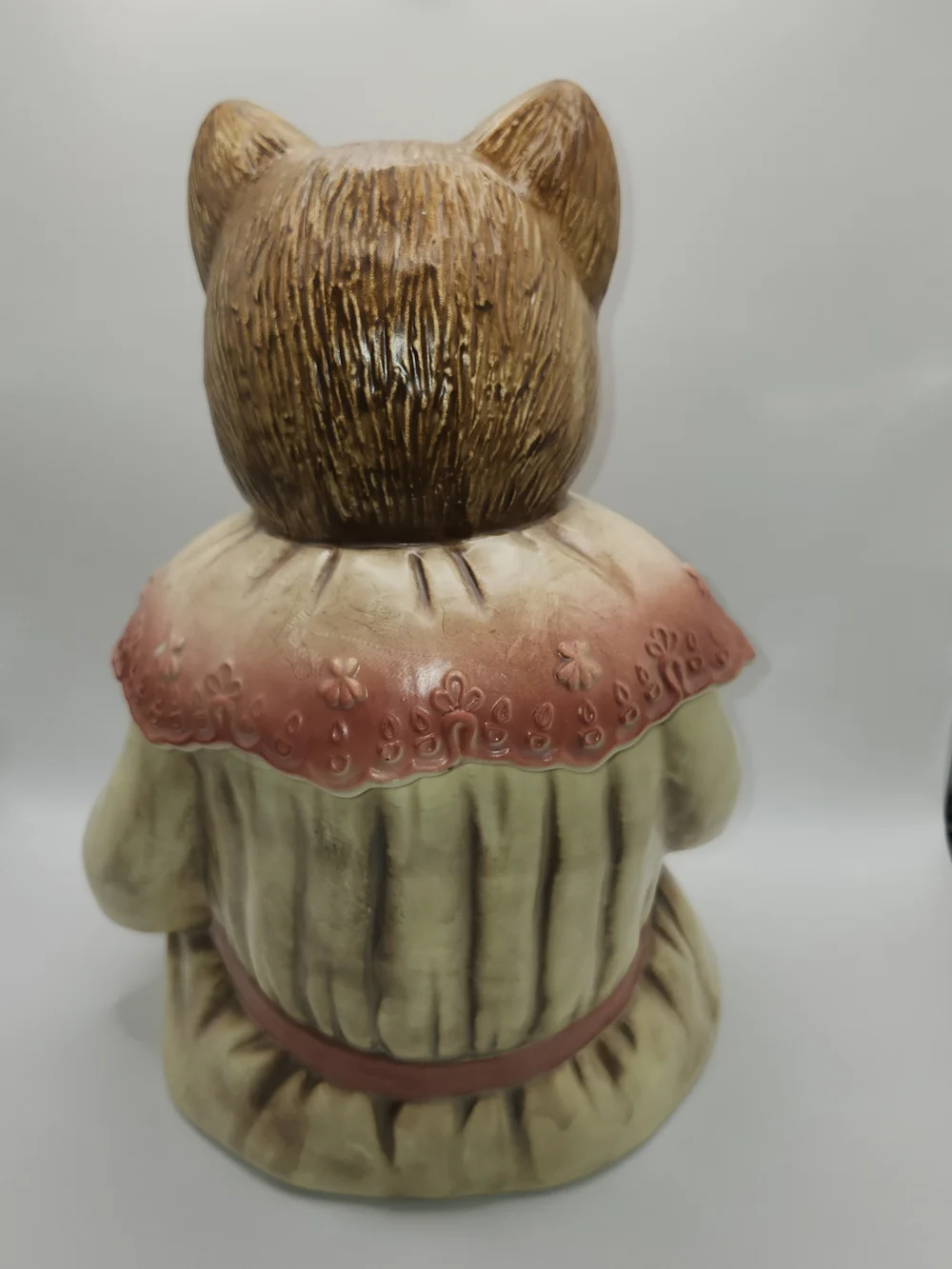 VTG 1980s Emily The Cat Ceramic Cookie Jar Glass Eyes Japan Mervyns Kitsch/EUC